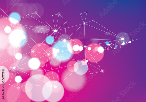 Connected lines with dots g...