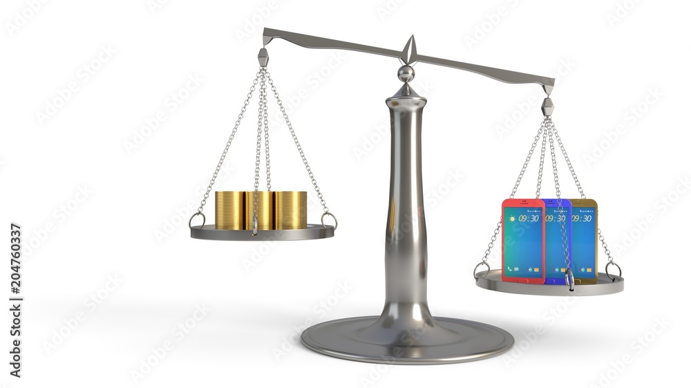 The concept of mobile phone deals, 3d rendering The concept of mobile phone deals, 3d rendering