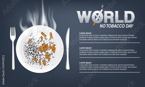 Illustration of concept no smoking day world,31 May