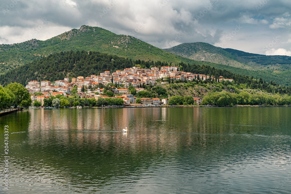 Kastoria city and Lake in Greece
