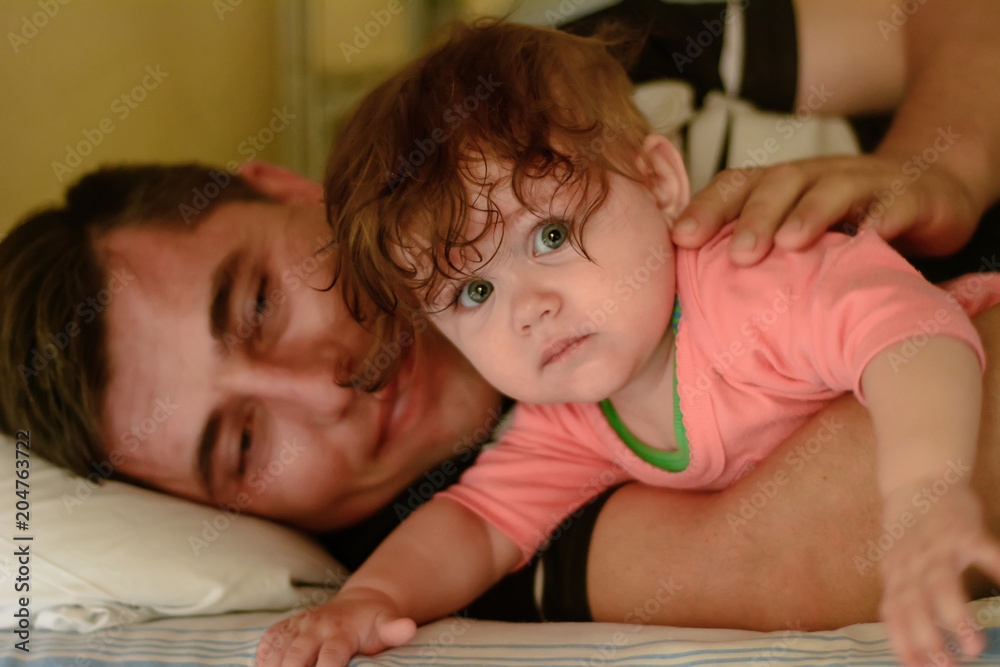 A young father with a young daughter travels to Ukraine A young father with a young daughter travels to Ukraine