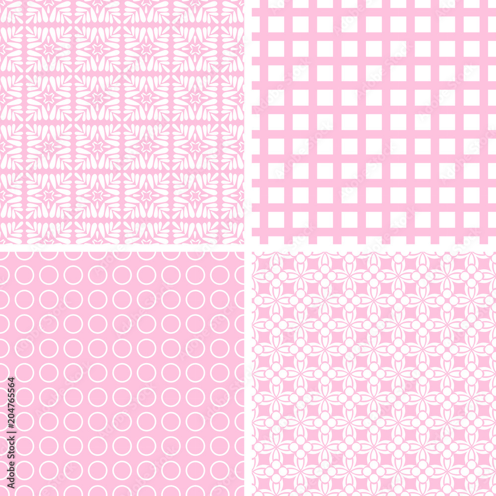 Pastel retro different vector seamless patterns. Pastel retro different vector seamless patterns.