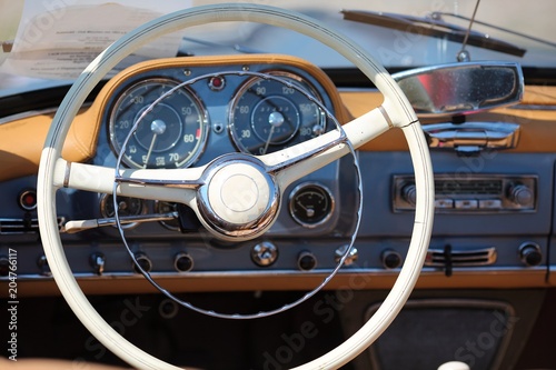 Retro car cockpit