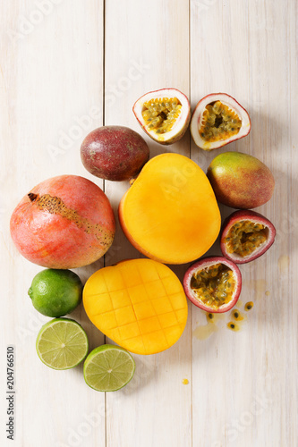 tropical fruit.
