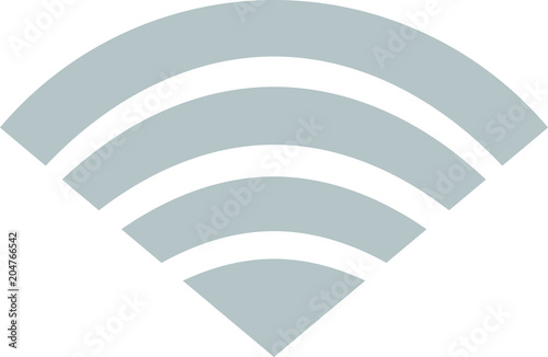 Blue Signal icon of radio wave status 0