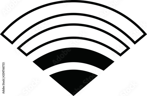Black Signal icon of radio wave status 2
