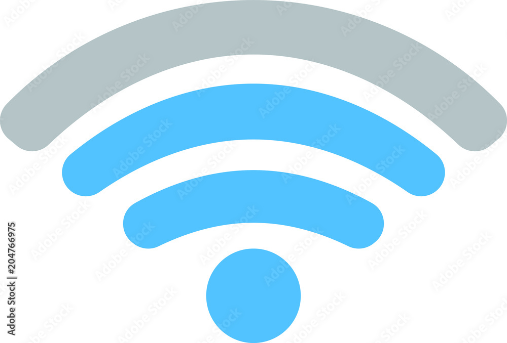 Round Green Signal icon of radio wave status 3 Round Green Signal icon of radio wave status 3