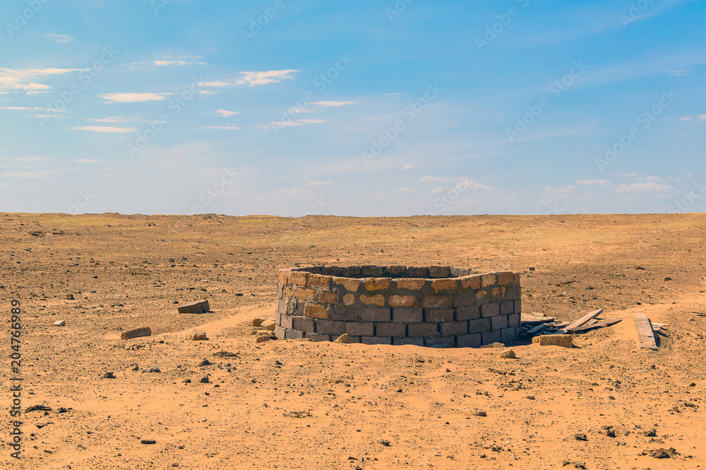 Old well in semi-desert
