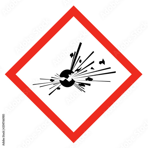 GHS Symbol Explosiv nach REACH Verordnung