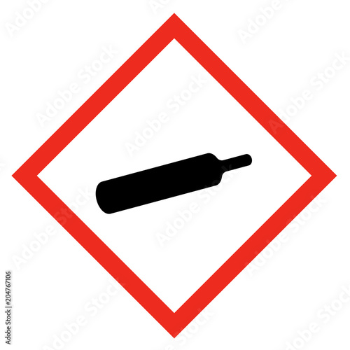 GHS Symbol Gas, Gasflasche nach REACH Verordnung