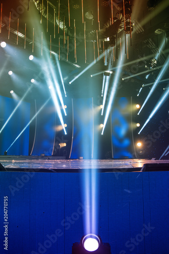 light rays on the stage