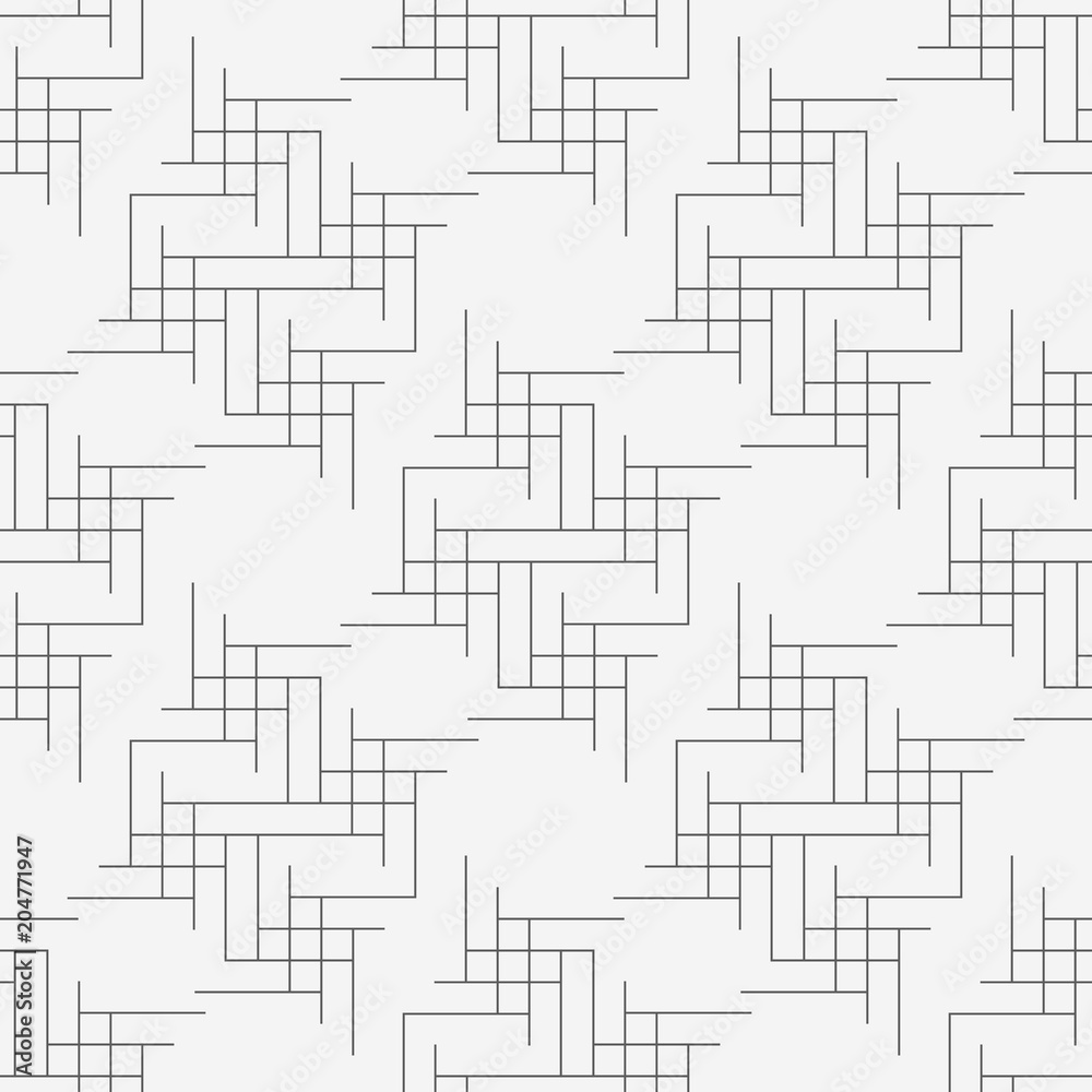 seamless geometric line grid vector cubes pattern