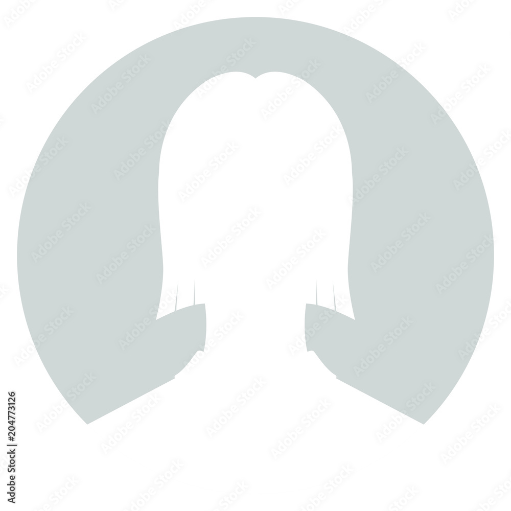Abstract sign avatar. Icon profile. White symbol on gray circle background. Vector illustration Abstract sign avatar. Icon profile. White symbol on gray circle background. Vector illustration