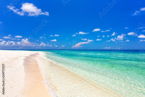 Beautiful ocean beach on Maldives