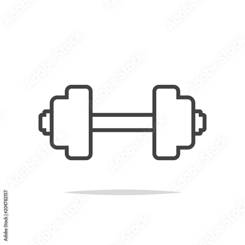 Dumbbell line icon vector