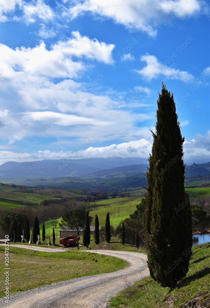 Tuscany village landscape
