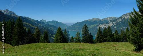 Walensee viewed from Flumserberg, Swiss Alps