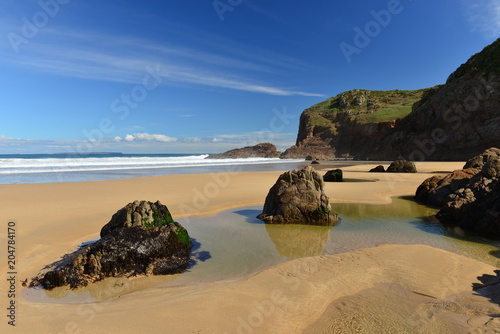 Plemont Bay, Jersey, U.K.
Natural beach in Spring. photo