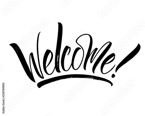 Canvas Print Welcome lettering