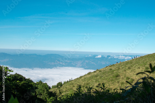 Mountains, sky, and mist are the perfect combination of nature.