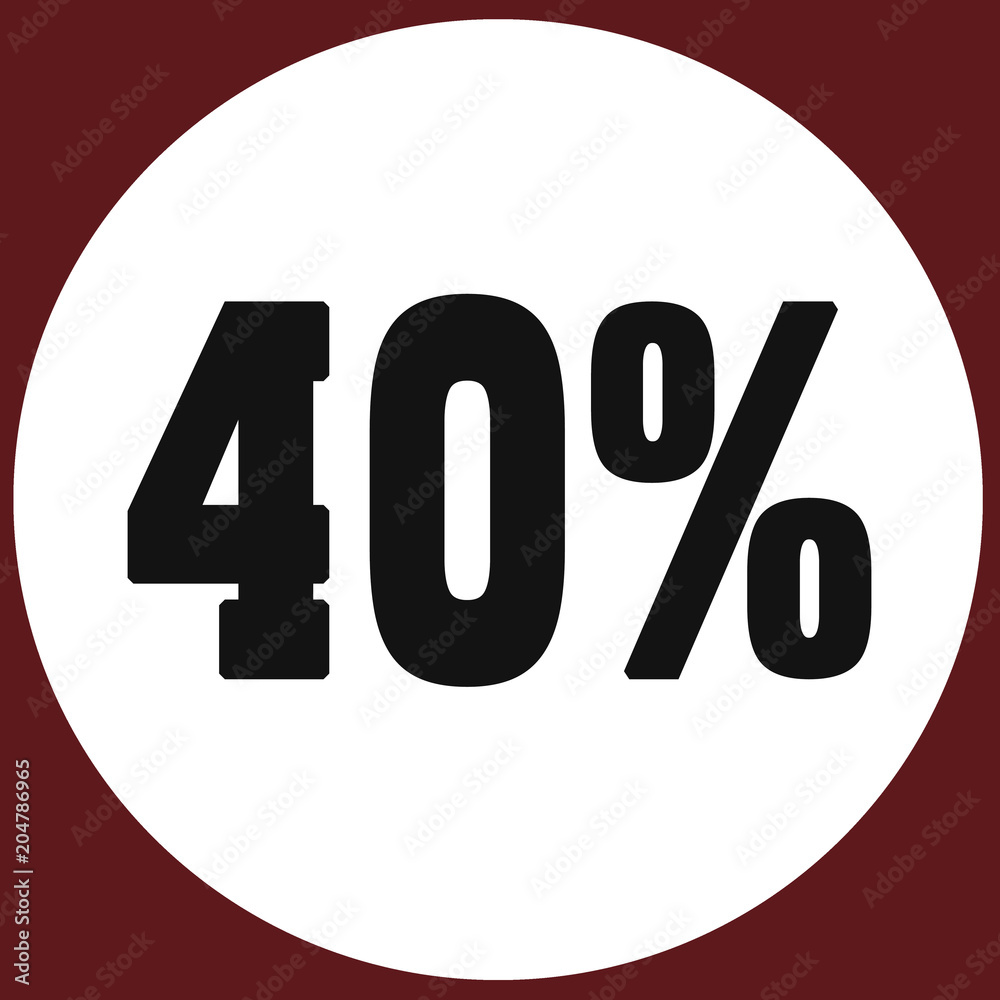 40% Percent Discount, Sale Up, Special Offer, Discount Tag. 40% Percent Discount, Sale Up, Special Offer, Discount Tag.