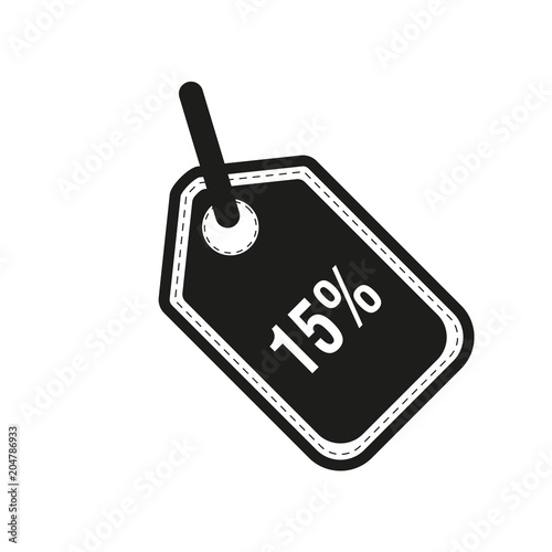 Discount fifteen 15 percent circular icon vector illustration