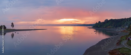 Sunset in the sea, Chilean Patagonia