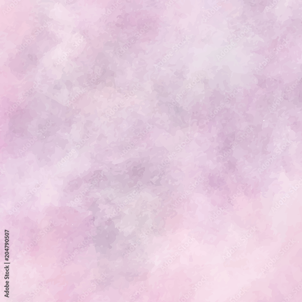Abstract hand painted watercolor background in pinkish colors, vector illustration