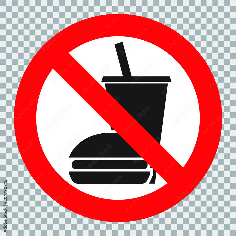 No eat and drink vector sign No eat and drink vector sign