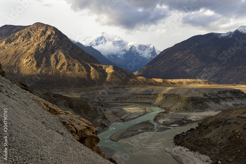 The meeting point of Himalaya, Karakoram and Hindu Kush mountain range, also Indus and Gilgit River, Gilgit-Baltistan, Pakistan