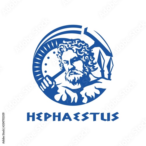 greek god hephaestus illustration photo