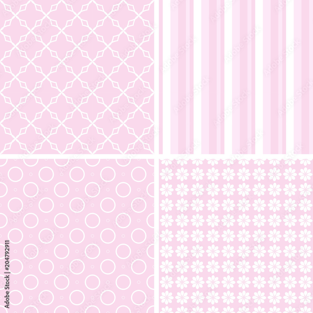 Pastel retro different vector seamless patterns. Pastel retro different vector seamless patterns.