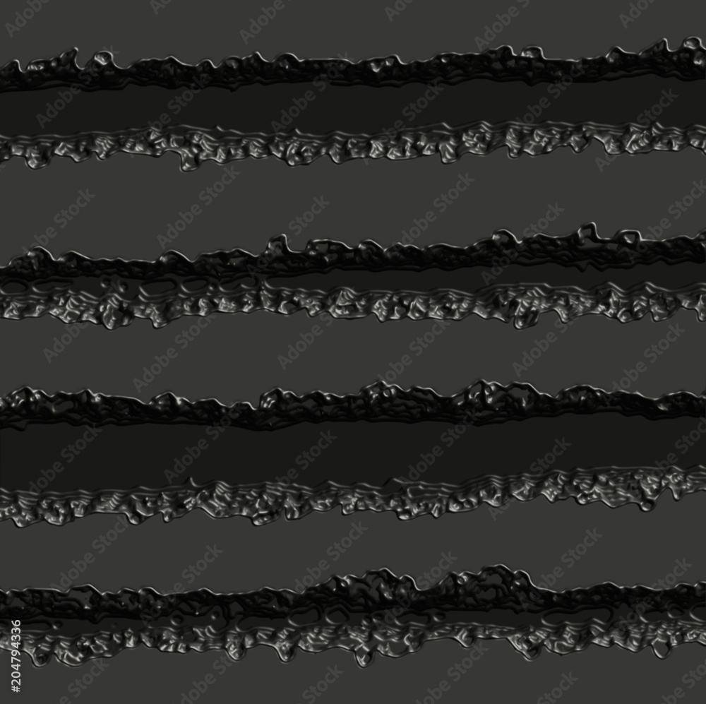 Obraz premium black and grey 3d horizontal rippled stripes background pattern, vector illustration