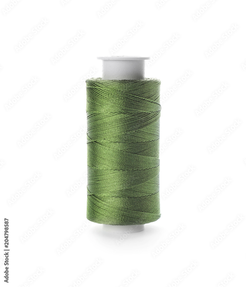 Color sewing thread on white background Color sewing thread on white background
