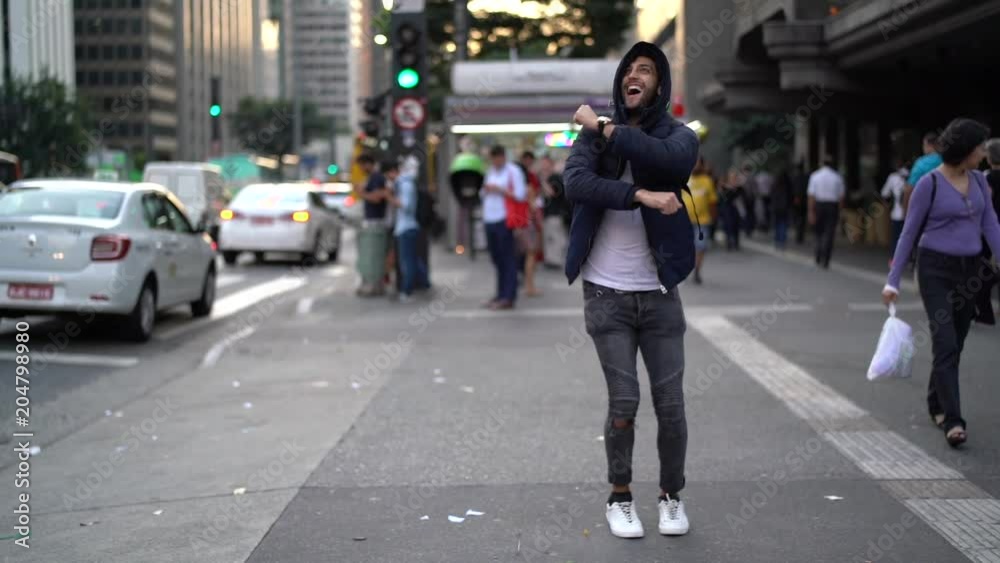 Guy Dancing at Street Guy Dancing at Street