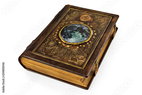 Vintage book with the moon in center of the front cover
