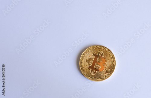 Isolated bitcoin on white background