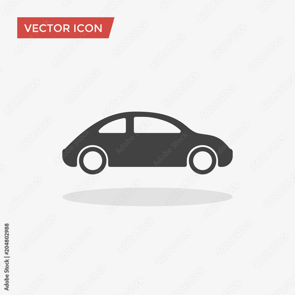 Car Icon in trendy flat style isolated on grey background. Automobile symbol for your web design, logo, UI. Vector illustration, EPS10.