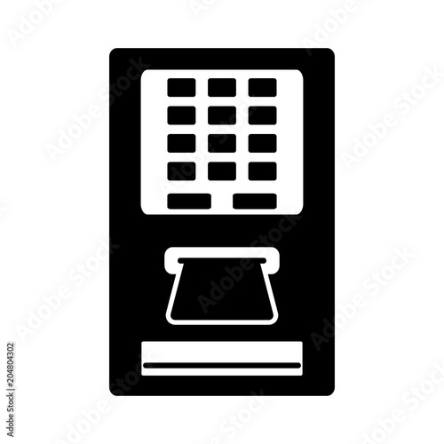 ATM icon isolated on white background. Vector illustration