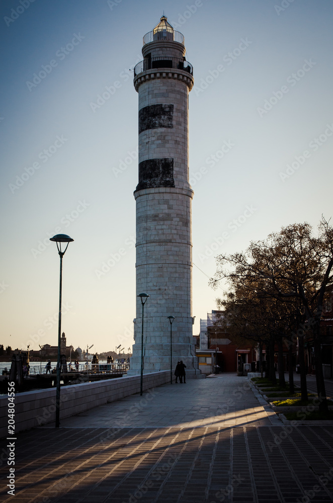 Murano lighthouse at dusk