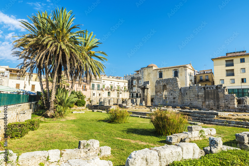 Temple of Apollo in Siracusa in Sicily, Italy