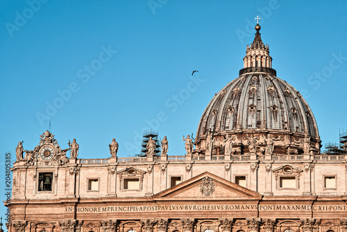 Rome, St. Peter's Basilica in Vatican, dome detail