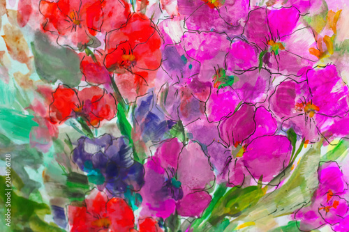 texture oil painting flowers, painting vivid flowers, flora