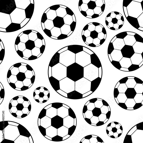 Soccer ball pattern. Can be used for textile, website background, book cover, packaging.