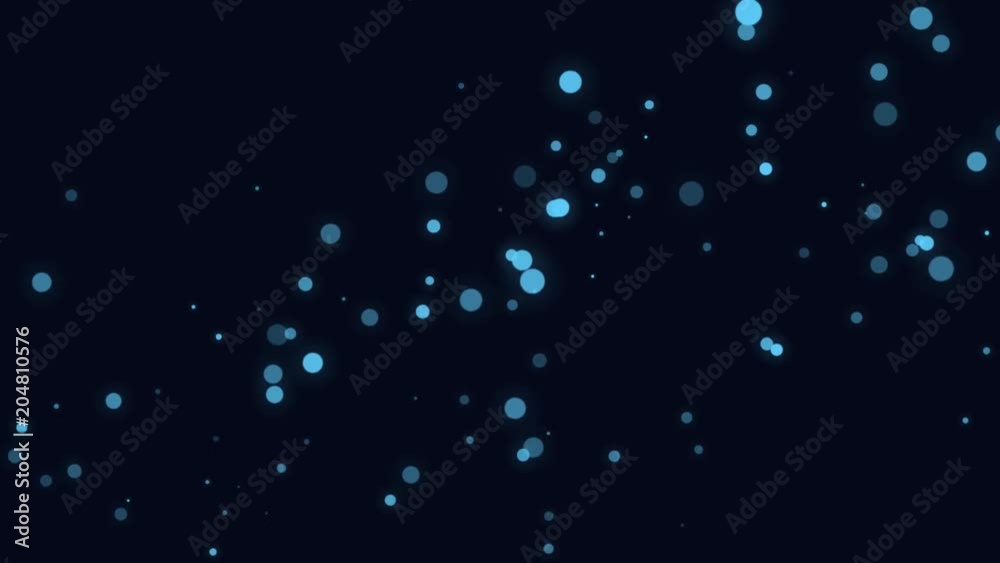 Light effect flight of bright shiny particles bokeh.