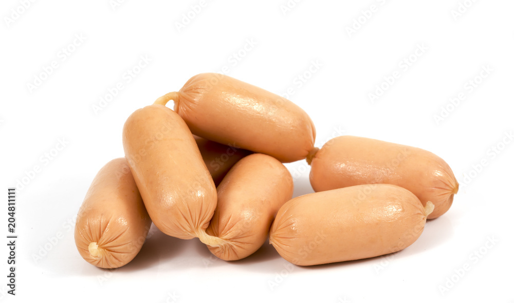 sausages on a white background