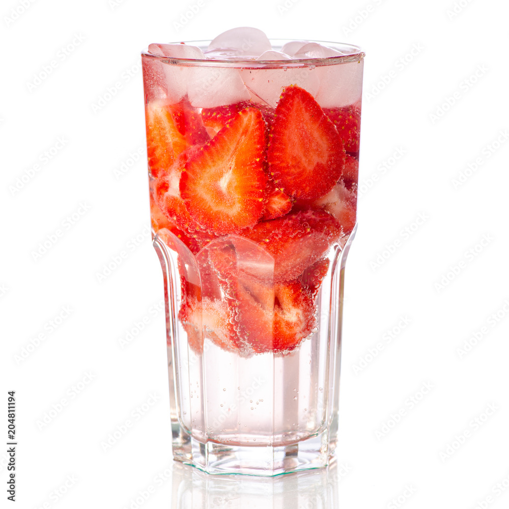 Glass strawberry lemonade Glass strawberry lemonade