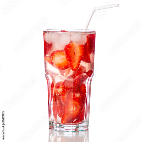 Glass strawberry lemonade