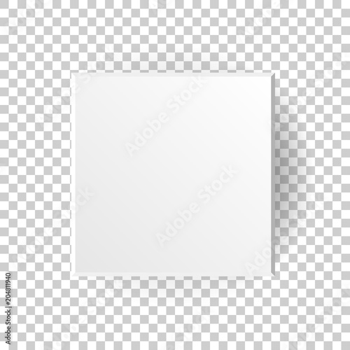 White blank package cardboard box vector icon in flat style. 3d box package illustration on on isolated transparent background. Square paper cube concept.