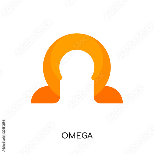 omega logo isolated on white background photo